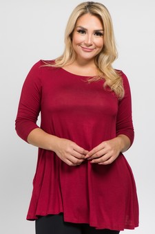 Women's 3/4 Sleeve Tunic with Hidden Pockets style 2