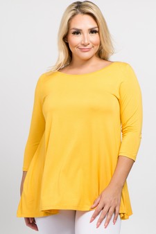 Women's 3/4 Sleeve Tunic with Hidden Pockets style 2