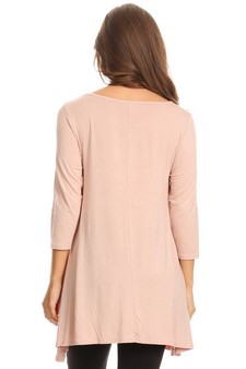 Women's 3/4 Sleeve Tunic with Hidden Pockets style 4