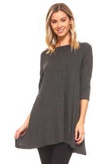 Women's 3/4 Sleeve Tunic with Hidden Pockets style 2