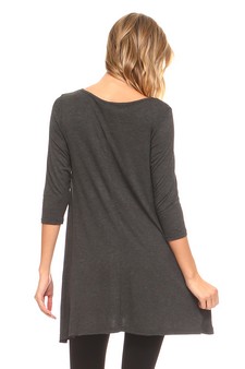 Women's 3/4 Sleeve Tunic with Hidden Pockets style 3