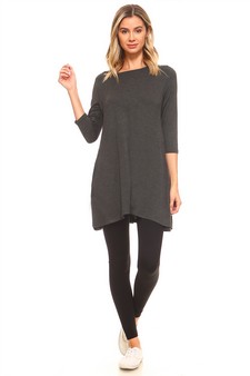 Women's 3/4 Sleeve Tunic with Hidden Pockets style 4