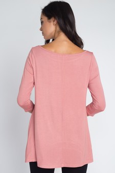 Women's 3/4 Sleeve Tunic with Hidden Pockets style 4