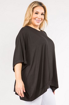 Oversized Boxy Short Sleeve Tunic Top style 2