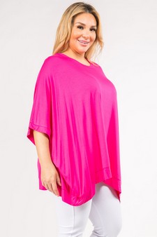 Oversized Boxy Short Sleeve Tunic Top style 2