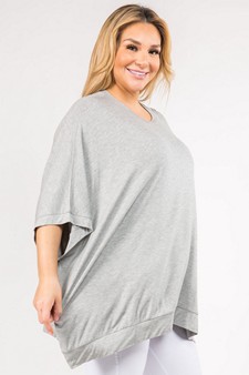 Oversized Boxy Short Sleeve Tunic Top style 2