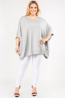 Oversized Boxy Short Sleeve Tunic Top style 4