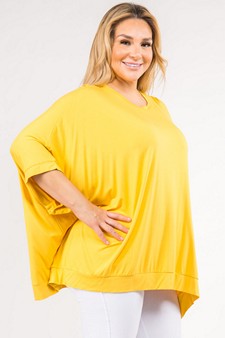 Oversized Boxy Short Sleeve Tunic Top style 2