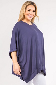 Oversized Boxy Short Sleeve Tunic Top style 2