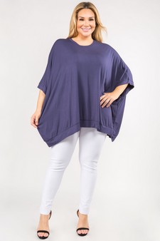 Oversized Boxy Short Sleeve Tunic Top style 4