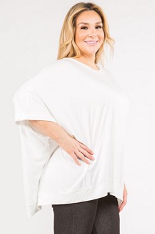 Oversized Boxy Short Sleeve Tunic Top style 2