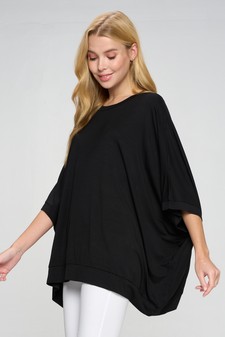 Oversized Boxy Short Sleeve Tunic Top style 2