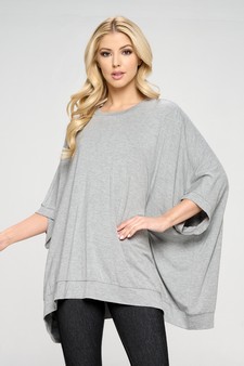 Oversized Boxy Short Sleeve Tunic Top style 2