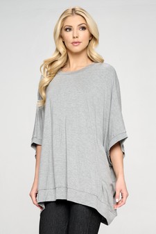 Oversized Boxy Short Sleeve Tunic Top style 3