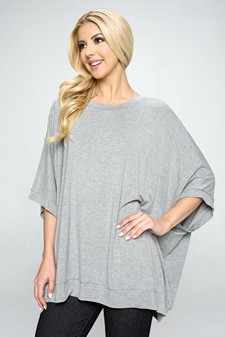 Oversized Boxy Short Sleeve Tunic Top style 5