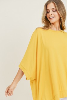 Oversized Boxy Short Sleeve Tunic Top style 2