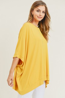 Oversized Boxy Short Sleeve Tunic Top style 4