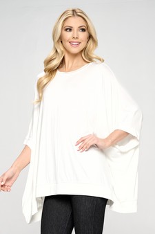 Oversized Boxy Short Sleeve Tunic Top style 3