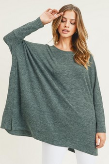 Women's Oversized Dolman Sleeve Tunic Top (Large only) style 2