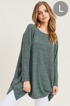 Women's Oversized Dolman Sleeve Tunic Top (Large only)