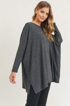 Women's Oversized Dolman Sleeve Tunic Top (Large only) style 3