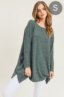 Women's Oversized Dolman Sleeve Tunic Top (Small only)