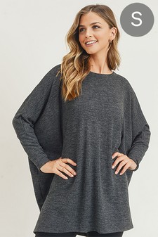 Women's Oversized Dolman Sleeve Tunic Top (Small only)