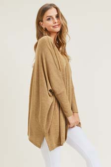 Women's Oversized Dolman Sleeve Tunic Top style 5