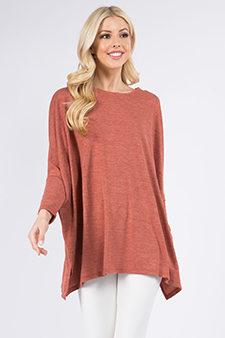 Women's Oversized Dolman Sleeve Tunic Top style 2