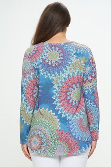 Women’s Bohemian Long Sleeve Tunic (XL only) style 3