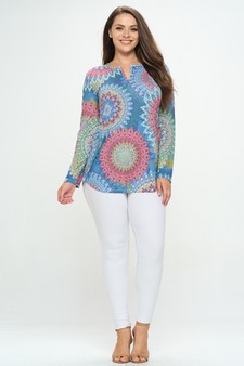 Women’s Bohemian Long Sleeve Tunic (XL only) style 5