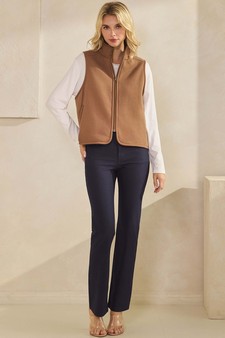 ETA 11/11/25 - Women's Cozy Comfort Fleece Full Zip Mock Neck Vest (XL only) style 5