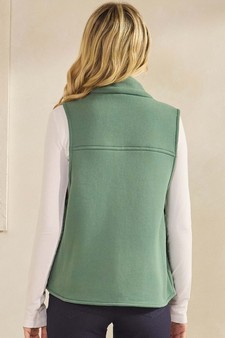 Women's Cozy Comfort Fleece Full Zip Mock Neck Vest (XL only) style 2