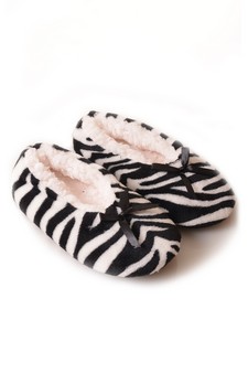 Women's Patterned Faux Sherpa Lined Slippers style 5