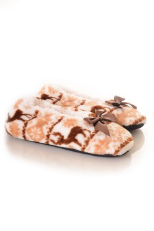 Women's Plush Reindeer Pattern Slippers style 2