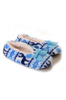 Women's Plush Reindeer Pattern Slippers style 3