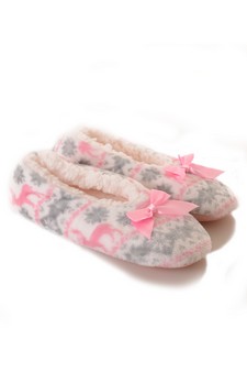 Women's Plush Reindeer Pattern Slippers style 4