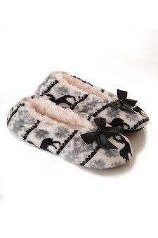 Women's Plush Reindeer Pattern Slippers style 5