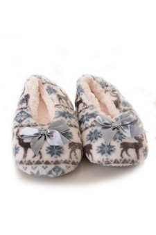 Women's Plush Reindeer Pattern Slippers style 7