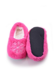 Women's Furry Snowflake Faux Sherpa Christmas Slipper Moccasins style 3