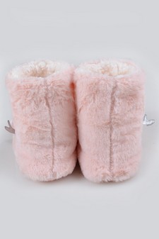 Women's Furry Reindeer Slipper Booties style 17