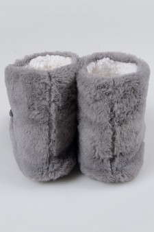 Women's Furry Reindeer Slipper Booties style 21