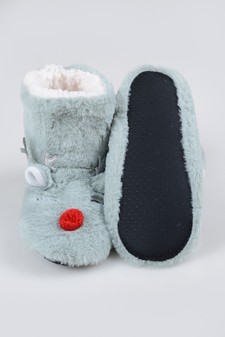 Women's Furry Reindeer Slipper Booties style 8