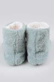 Women's Furry Reindeer Slipper Booties style 9