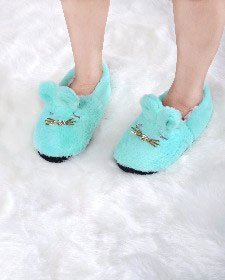 Women's Furry Bunny Faux Sherpa Slippers style 4