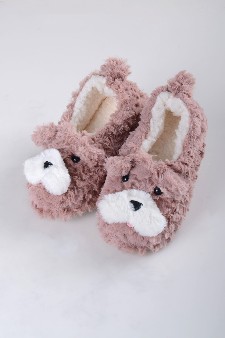 Women's Furry Dog Faux Sherpa Slippers style 3