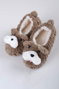 Women's Furry Dog Faux Sherpa Slippers style 4