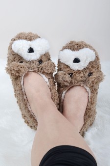 Women's Furry Dog Faux Sherpa Slippers style 6