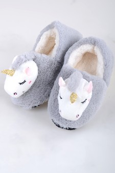 Women's Unicorn Faux Sherpa Slippers style 3