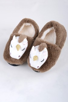 Women's Unicorn Faux Sherpa Slippers style 4